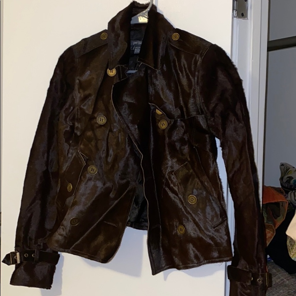 Calf fur jacket